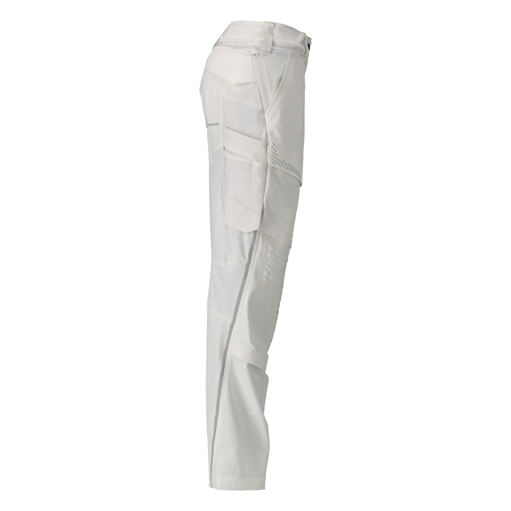 Damen-Passform DIAMOND Hose mit Knietaschen, Maler CUSTOMIZED Weiß 76C48