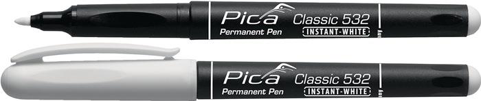 Permanentmarker INSTANT WHITE 1 - 2 mm Stift mit Clip