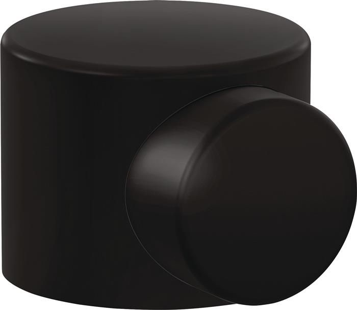 Bodentürpuffer Ø 52 mm Höhe 42,5 mm Dübelmontage 90 tiefschwarz matt 615B 90