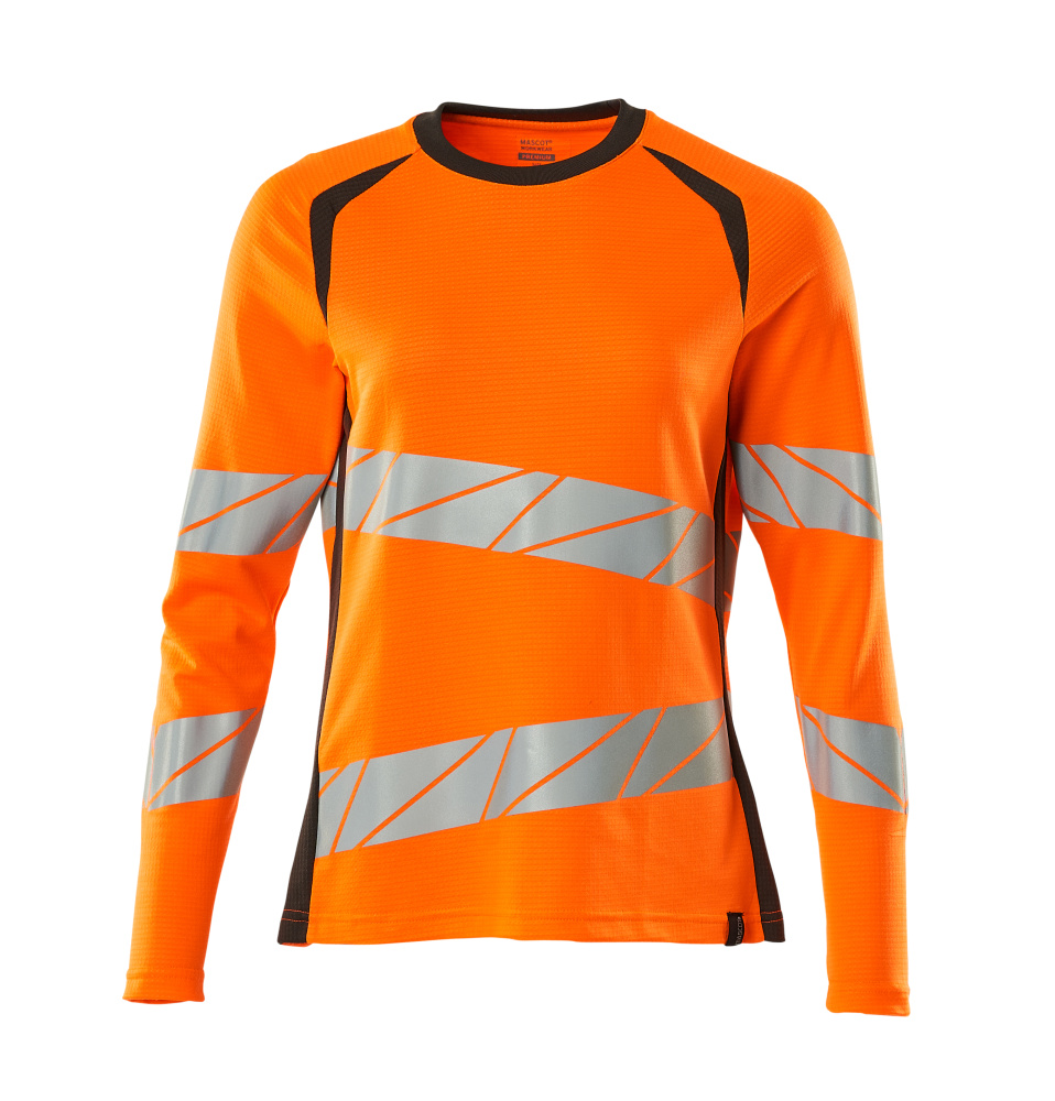 Damen-Passform Langarmshirt ACCELERATE SAFE Hi-vis Orange/Dunkelanthrazit 3XLONE