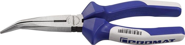 Flachrundzange Länge 200 mm poliert 40° gewinkelt Mehrkomponenten-Hüllen PROMAT