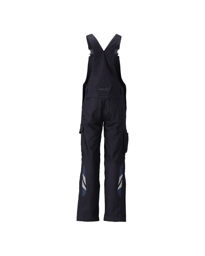 Latzhose mit Knietaschen ACCELERATE Schwarzblau 76C54