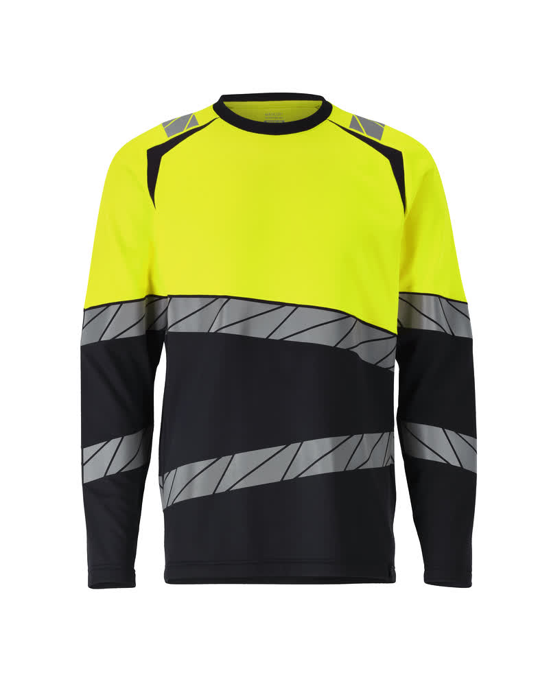 Langarmshirt ACCELERATE SAFE Schwarz/Hi-vis Gelb 2XL