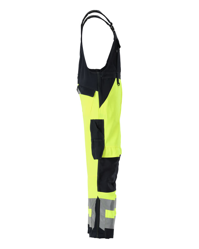 Latzhose mit Knietaschen SAFE SUPREME Hi-vis Gelb/Schwarzblau 82C52