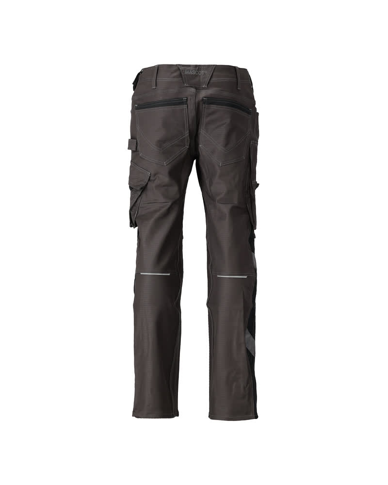 Hose mit Knietaschen UNIQUE Dunkelanthrazit/Schwarz 76C46