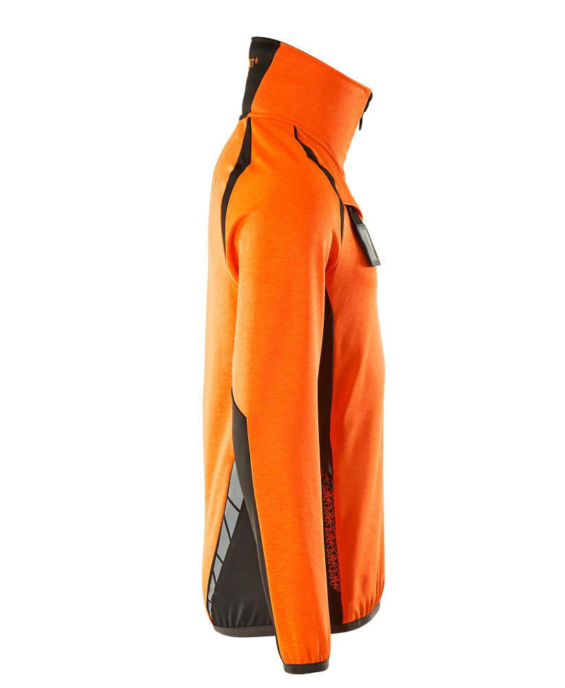 Fleecejacke mit kurzem Reißverschluss ACCELERATE SAFE Hi-vis Orange/Dunkelanthrazit L