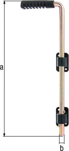 Bodenschieber L500xS16mm VA ma grau A Bolz.-Tor 40mm GAH