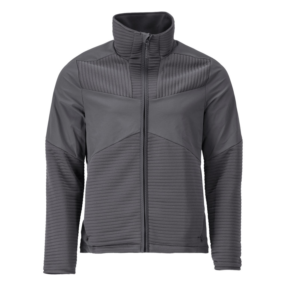 Fleecepullover mit Reißverschluss und Futter CUSTOMIZED Anthrazitgrau M