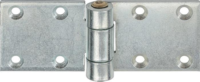 Scharnier Stärke 4 mm blau verzinkt gerollt 130 mm 130 mm