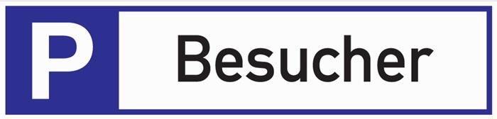 Parkplatzbeschilderung Parkplatz für Besucher L460xB110 mm Aluminium weiß/blau/schwarz