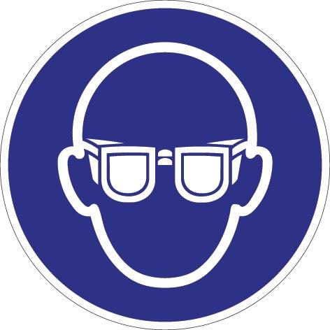 Gebotszeichen ASR A1.3/DIN EN ISO 7010 Augenschutz benutzen Folie