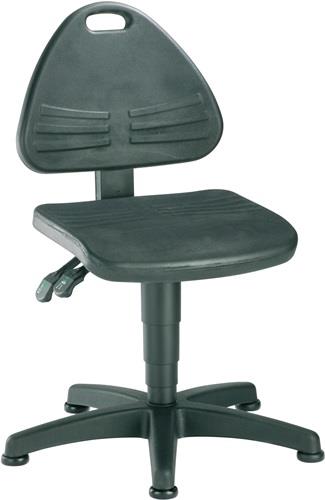 Arbeitsdrehstuhl ISITEC Bodengleiter Integralschaum schwarz 430-600mm BIMOS