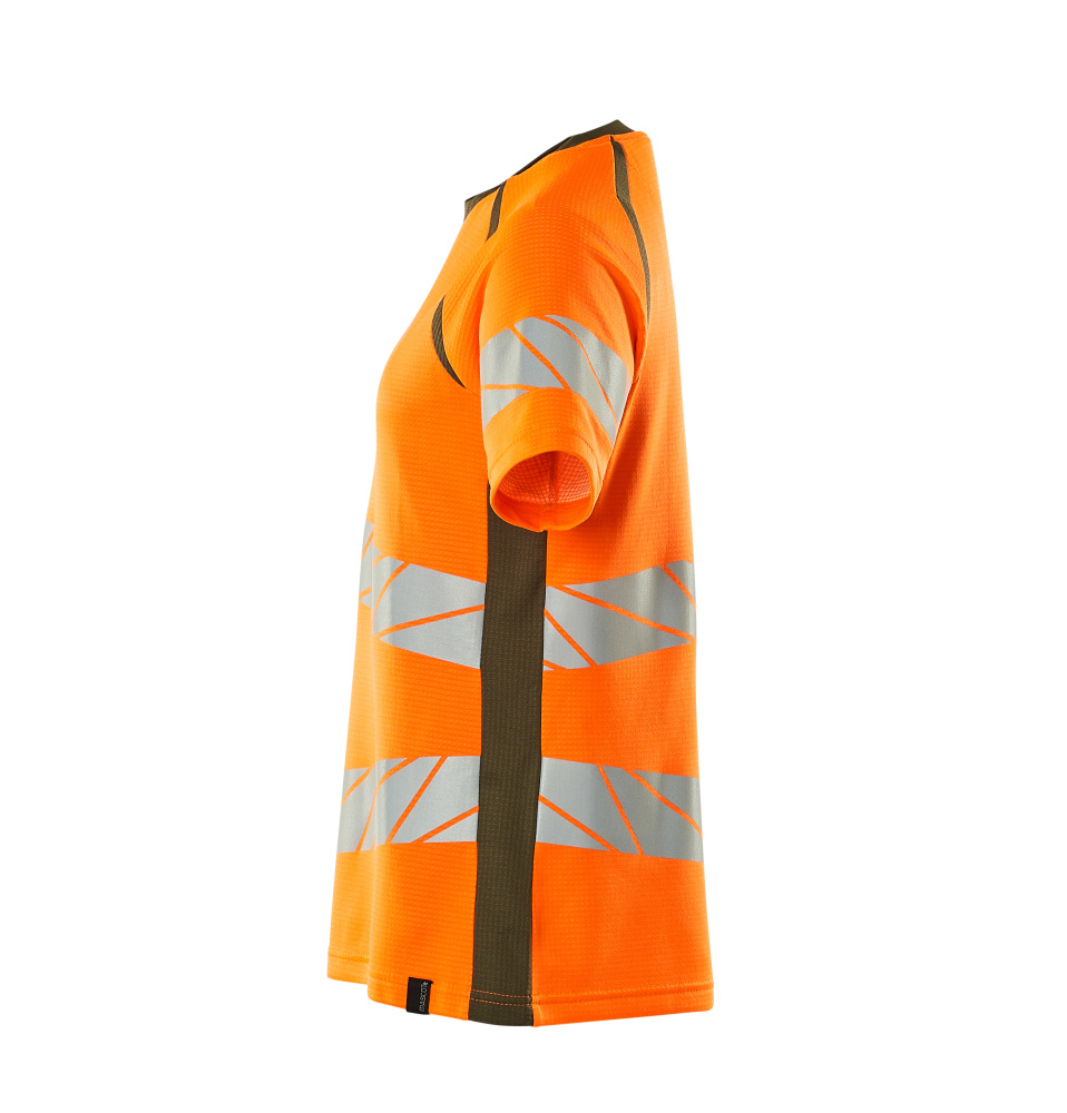 Damen-Passform T-Shirt ACCELERATE SAFE Hi-vis Orange/Moosgrün 5XLONE