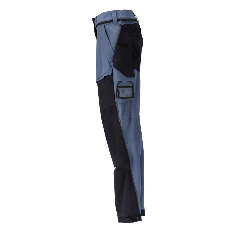 Damen-Passform DIAMOND Hose mit Knietaschen CUSTOMIZED Steinblau/Schwarzblau 82C50