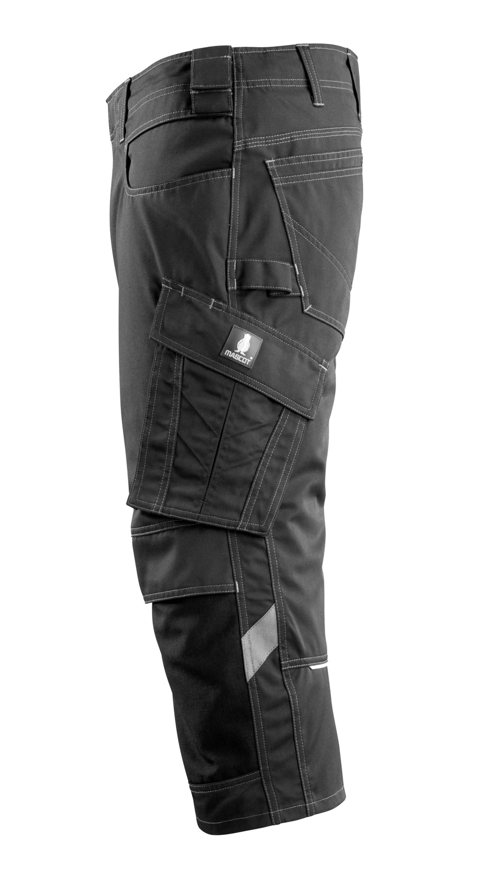 Dreiviertel-Hose mit Knietaschen UNIQUE Schwarz C49