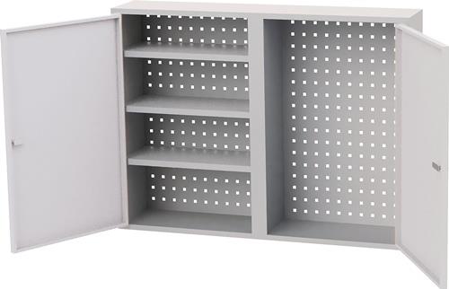 Hängeschrank H750xB1000xT200mm Vollblechtüren lichtgrau/lichtgrau