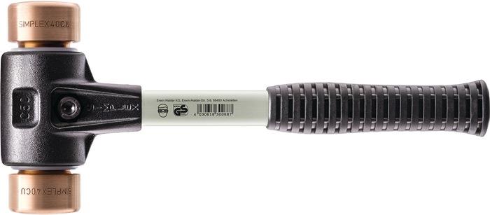 Schonhammer SIMPLEX hart Fiberglas Kupfer m.KuHülse 30 mm 300 mm 90 mm 690 g