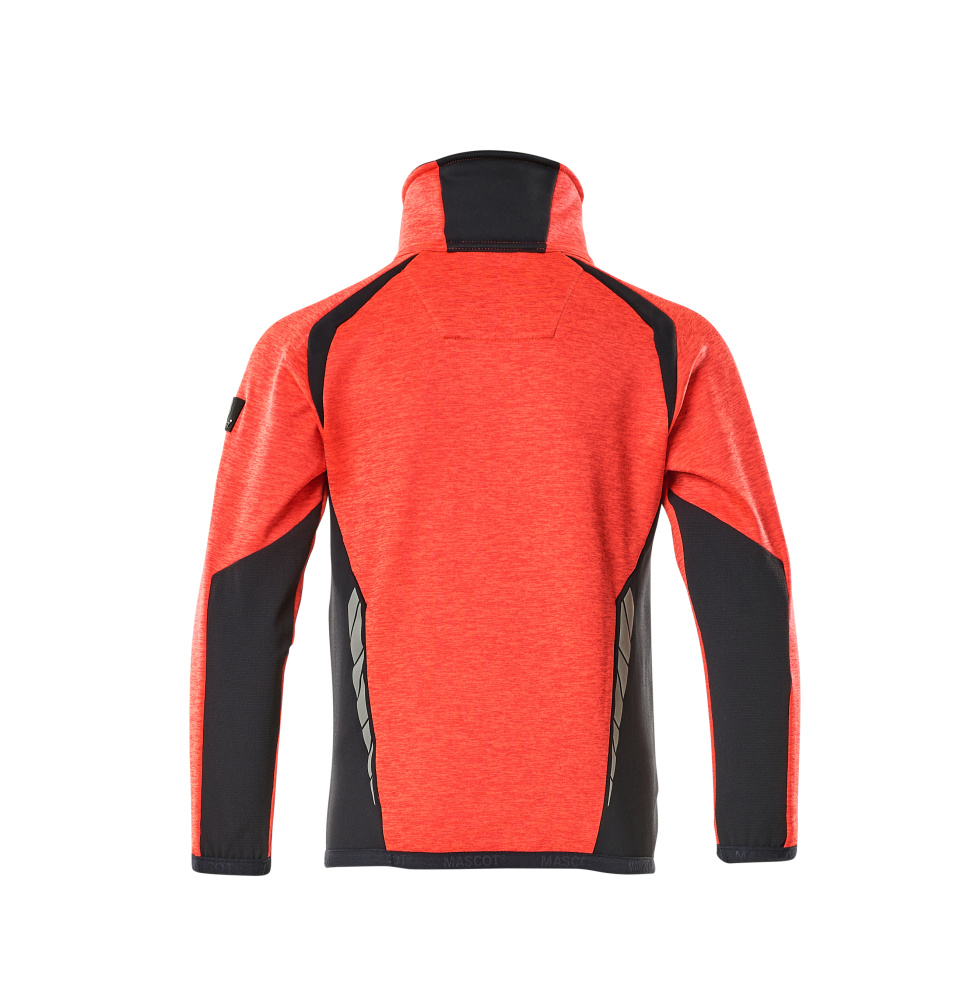 Fleecejacke für Kinder ACCELERATE SAFE Hi-vis Rot/Schwarzblau 152
