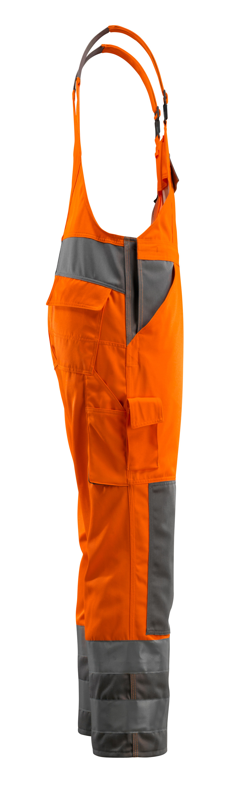 Latzhose mit Knietaschen SAFE COMPETE Hi-vis Orange/Anthrazit 76C48