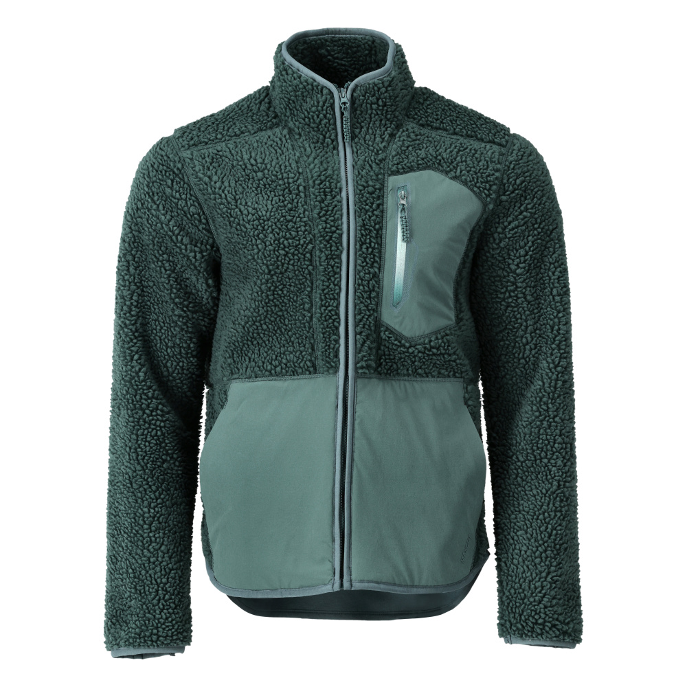 Faserpelz Jacke mit Reißverschluss CUSTOMIZED Waldgrün XL