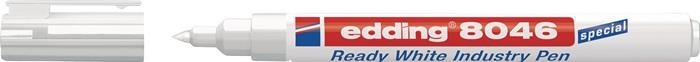 Industrie-Permanentmarker 8046 weiß Strichbreite 1-3 mm Rundspitze EDDING