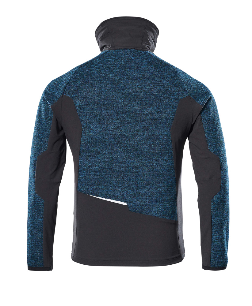 Strickjacke mit Reißverschluss ADVANCED Dunkelpetroleum/Schwarz M