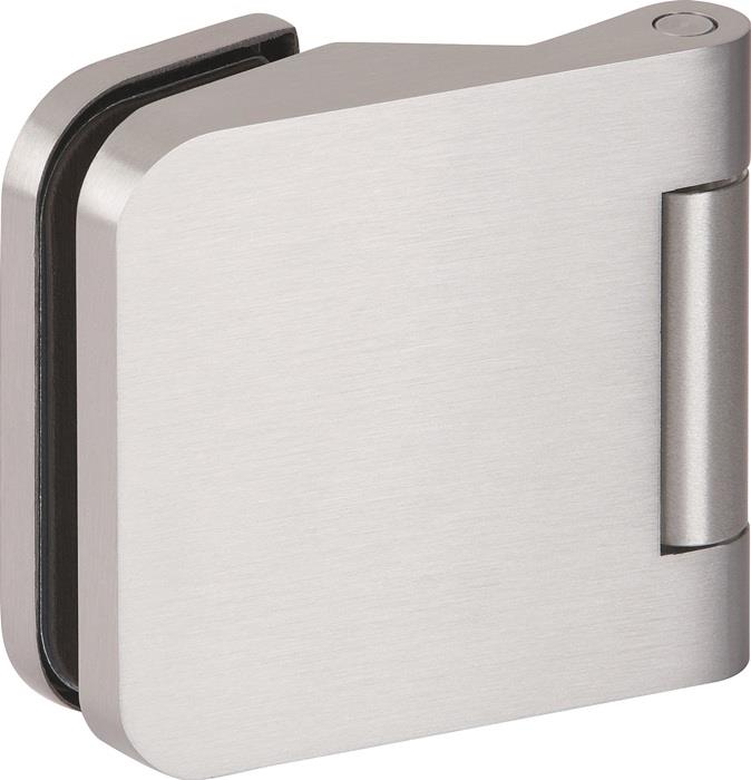 Glastürband Leichtmetall Edelstahlfarbig für 3teillig abgerundet