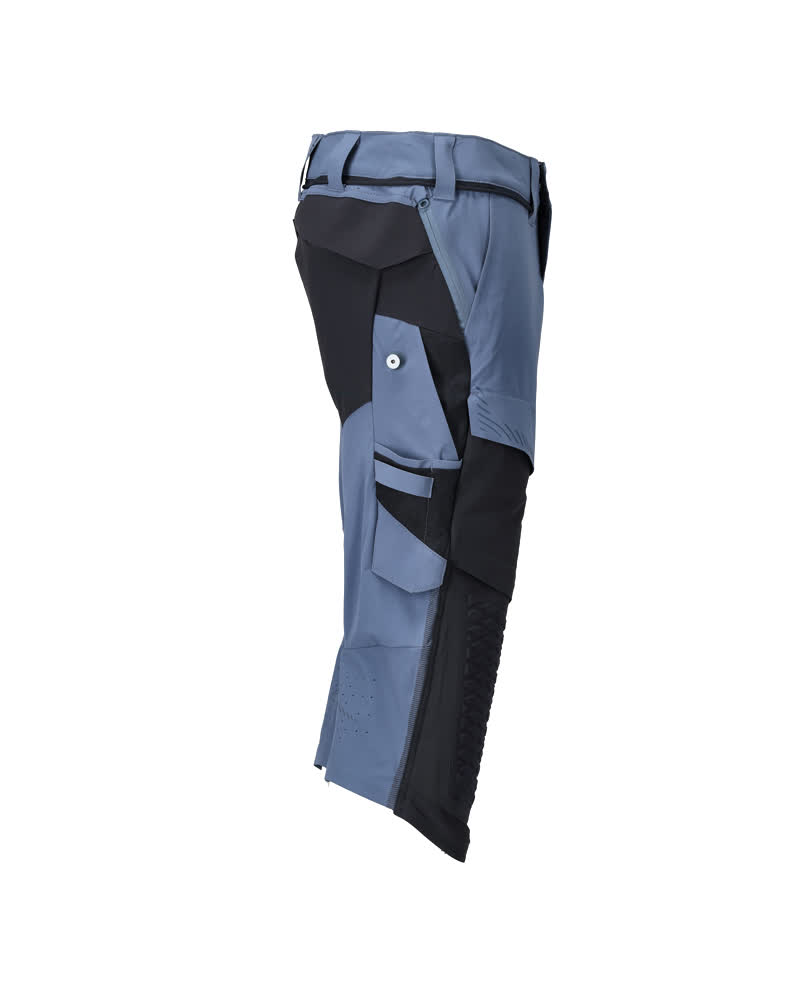 Dreiviertel-Hose mit Knietaschen CUSTOMIZED Steinblau/Schwarzblau C64