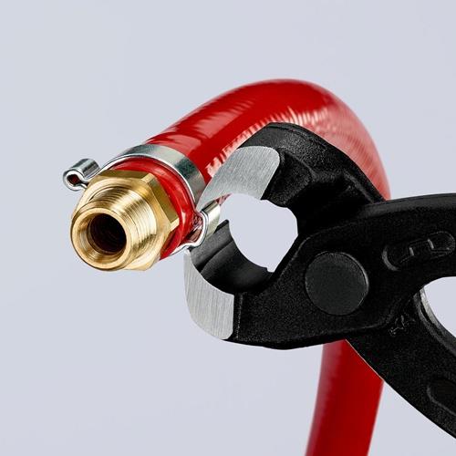 Ohrklemmenzange Gesamt-L.220mm Kopf schwarz atram.Kunststoff-Überzug KNIPEX