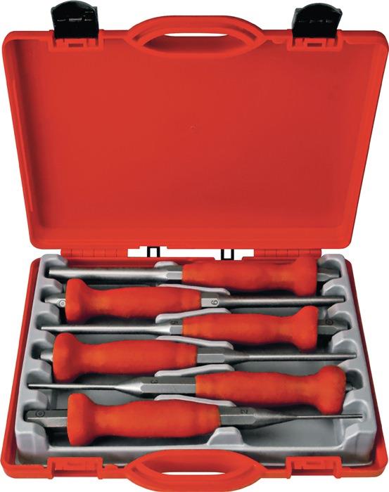 Splintentreibersatz 6-teilig 2-3-4-5-6-8 mm Kunststoffbox PEDDINGHAUS