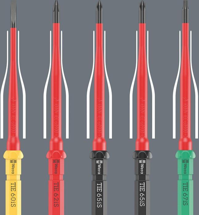 Schraubendrehersatz KK VDE 16 extra slim 1 Tool Finder 16-teilig mit Wechselklingen WERA