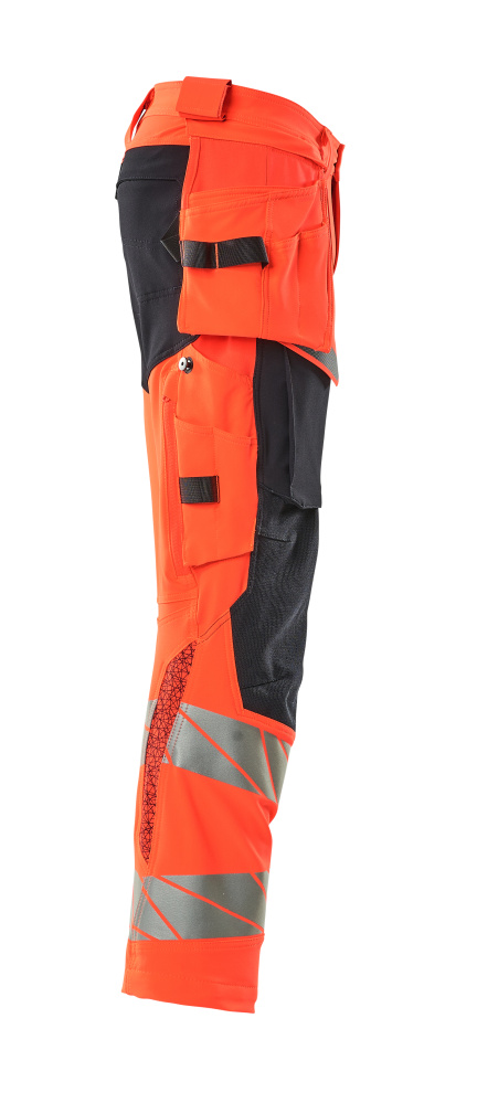 Hose mit Hängetaschen ACCELERATE SAFE Hi-vis Rot/Schwarzblau 76C48