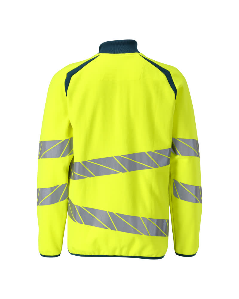 Sweatshirt mit Reißverschluss ACCELERATE SAFE Hi-vis Gelb/Dunkelpetroleum 4XL