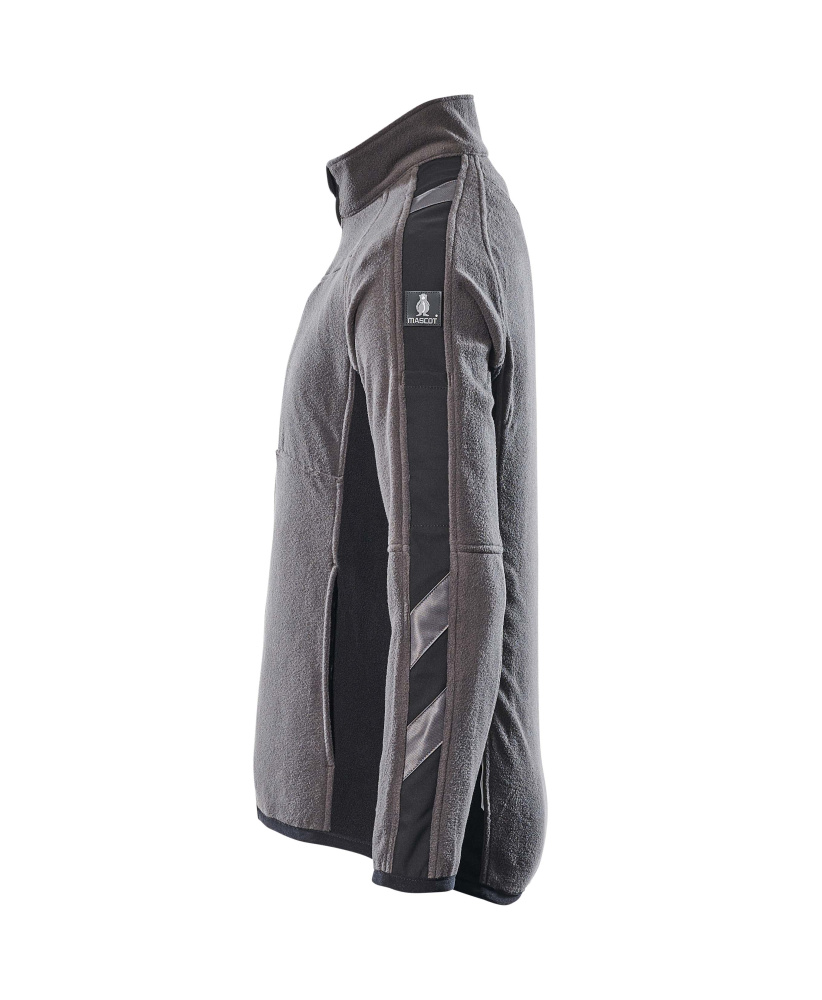 Fleecejacke UNIQUE Dunkelanthrazit/Schwarz XL