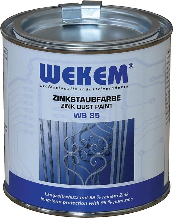 Zinkstaubfarbe WS85 dunkelgrau, metallisch matt 375 ml Dose WEKEM
