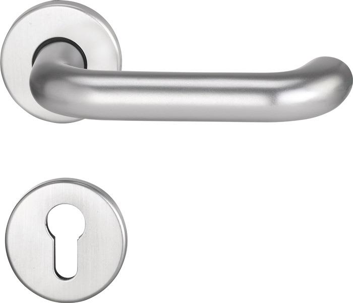 Feuerschutzgarnitur für Türstärke 4065 mm PZ rund DIN links / rechts Drückergarnitur Riva FS 103/103 AP Antipanikstift AP-Vollstift