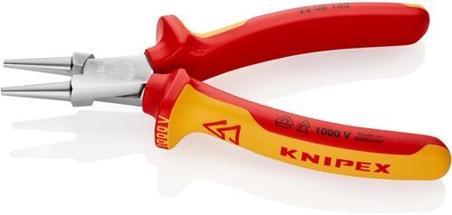 Rundzange L.160mm Zange verchr.VDE Mehrkomp.-Hüllen KNIPEX