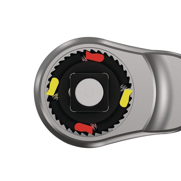 Durchsteckknarre Zyklop Metal push 1/2 ″ 38 Zähne Länge 281 mm mit unverlierbarem Durchsteckvierkant WERA