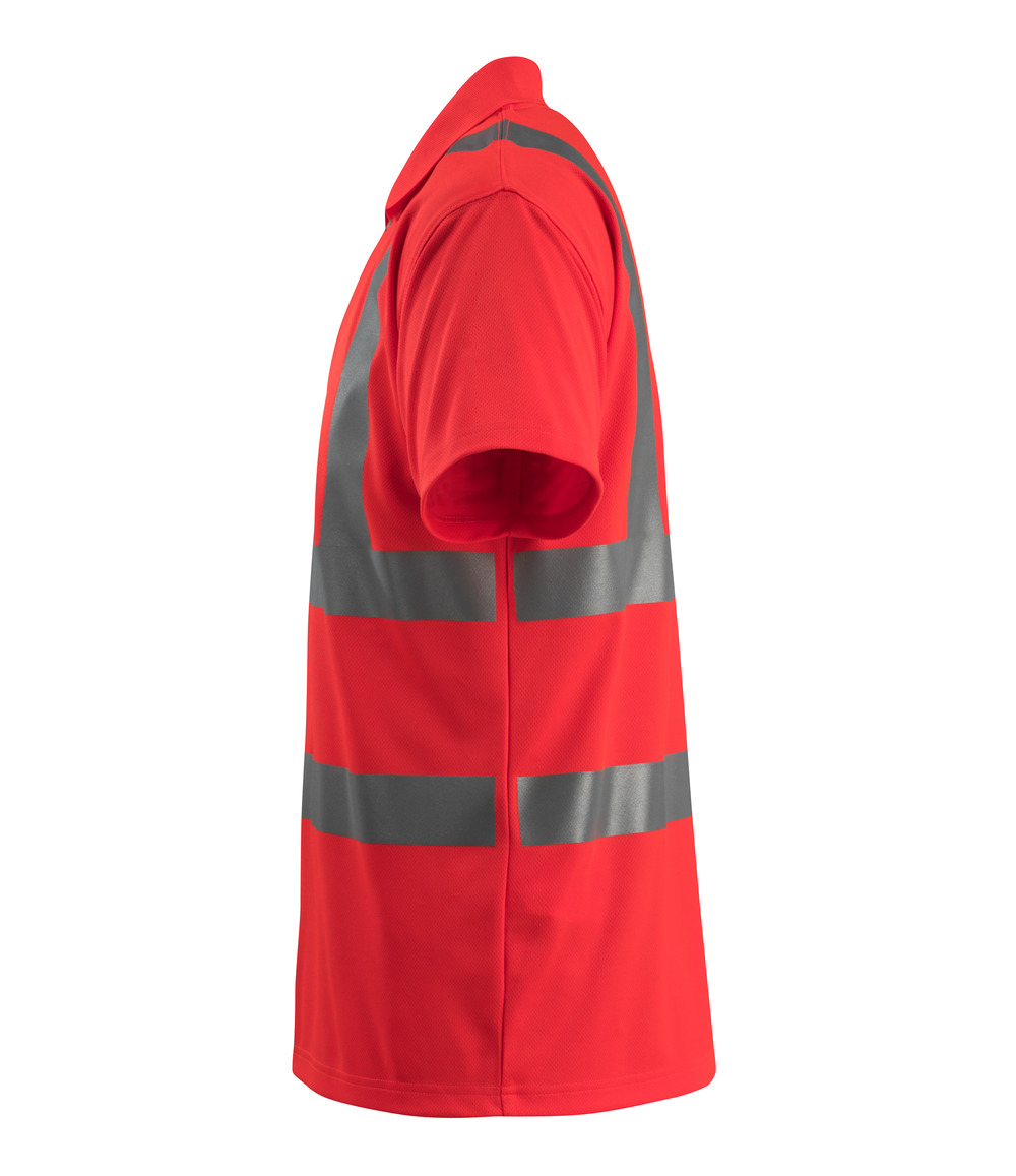 Polo-Shirt SAFE LIGHT Hi-vis Rot S