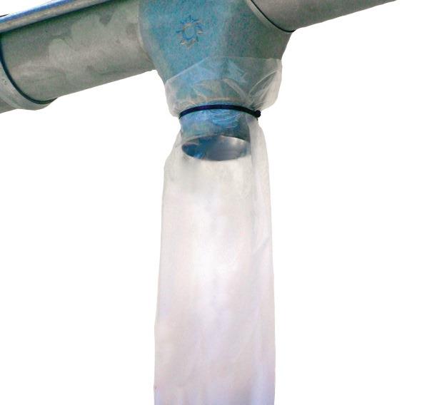 Fallrohrprovisorium FRP-100 neutral 100 µm Länge 100 m Breite 200 mm LDPE