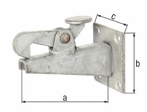 Torfeststeller Stahl feuerverzinkt mit Gegenplatte 100 mm GAH