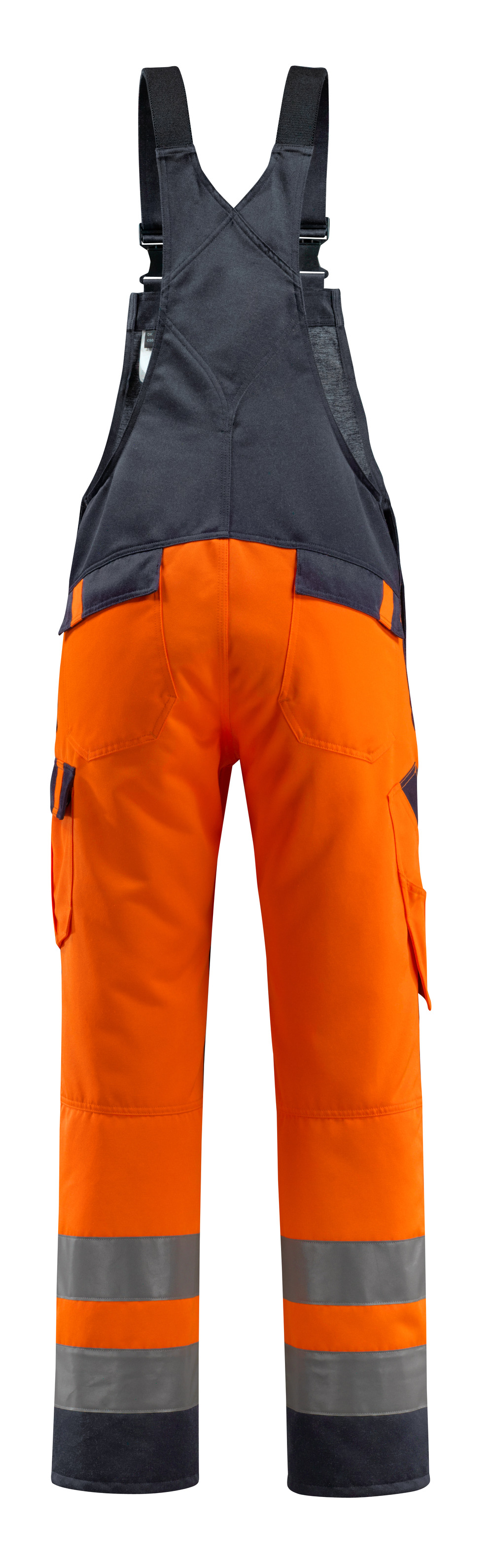 Latzhose mit Knietaschen SAFE LIGHT Hi-vis Orange/Schwarzblau 82C62