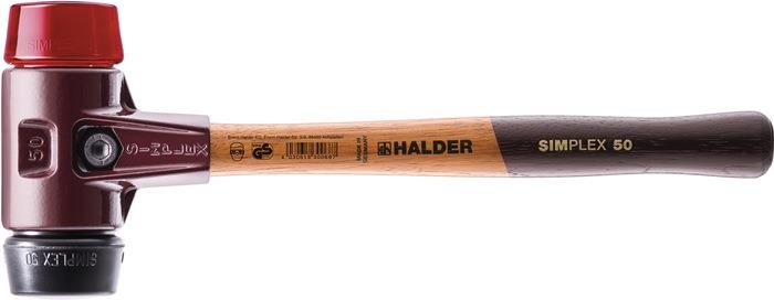 Schonhammer SIMPLEX mittelhart/hart Holz Gummi schwarz/Plastik rot 30 mm 300 mm 90 mm 345 g