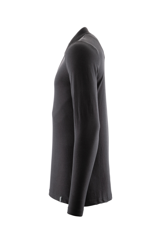 Polo-Shirt, Langarm CROSSOVER Vollschwarz 2XLONE