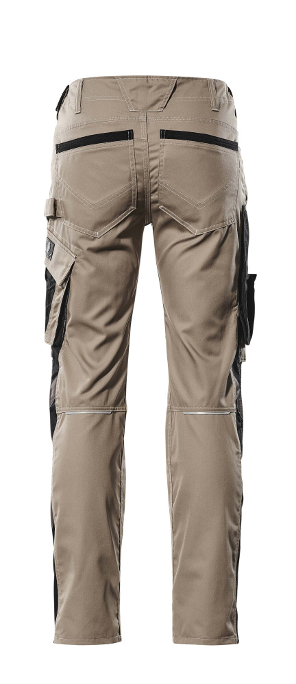 Hose mit Knietaschen UNIQUE Hellkhaki/Schwarz 82C44