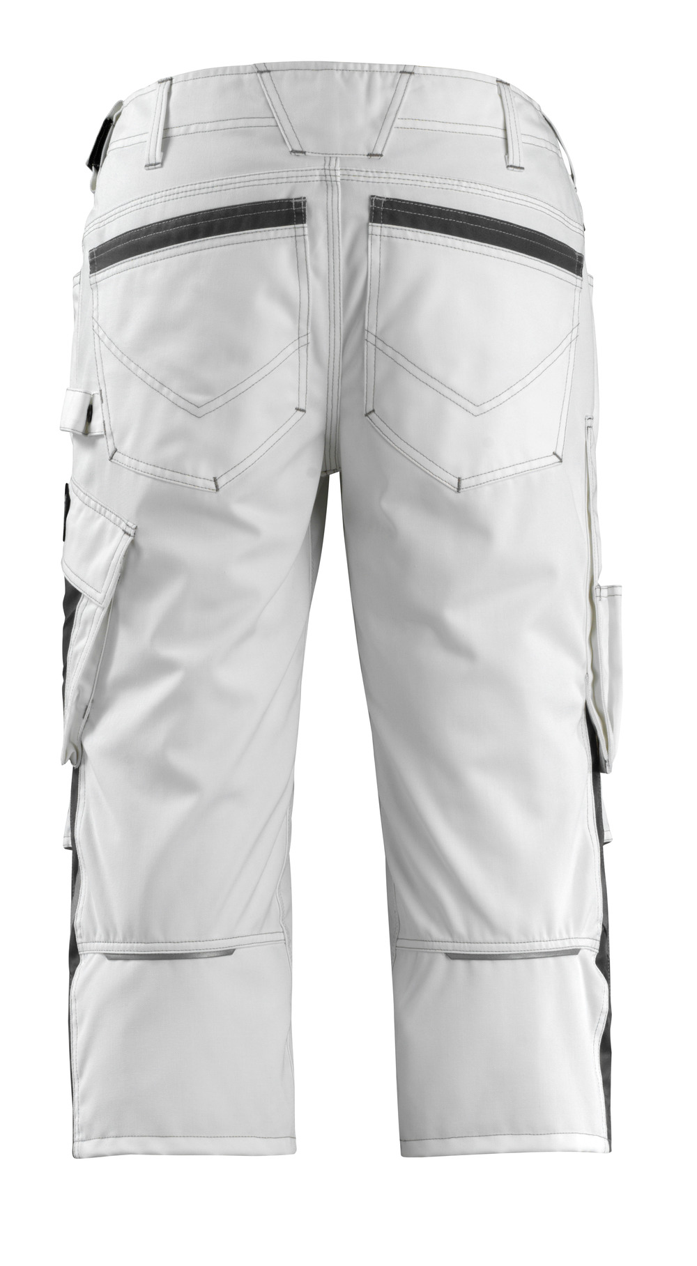 Dreiviertel-Hose mit Knietaschen UNIQUE Weiß/Dunkelanthrazit C47