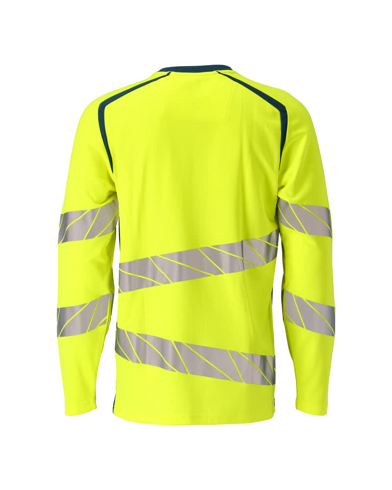Langarmshirt ACCELERATE SAFE Hi-vis Gelb/Dunkelpetroleum L  ONE