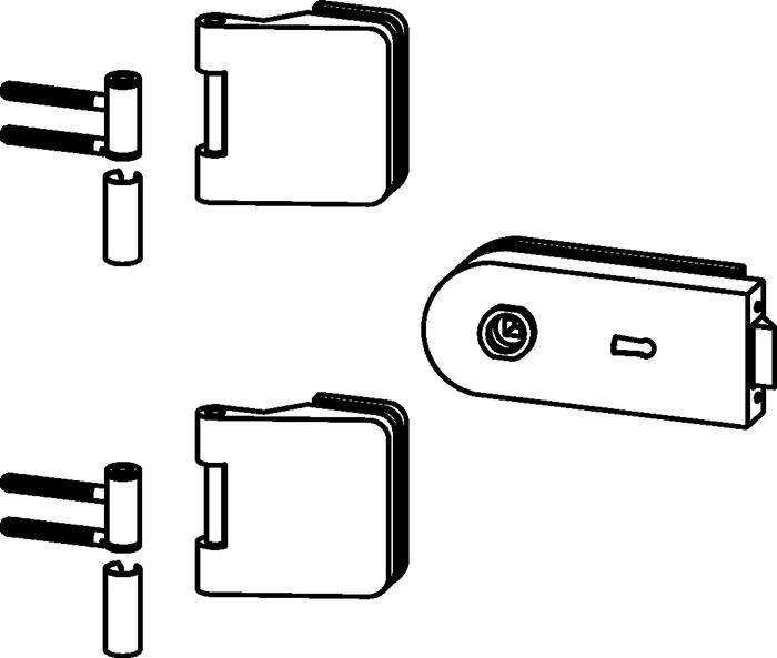 Glastürbeschlag STUDIO Rondo/OFFICE Junior DIN links / rechts DORMA-GLAS