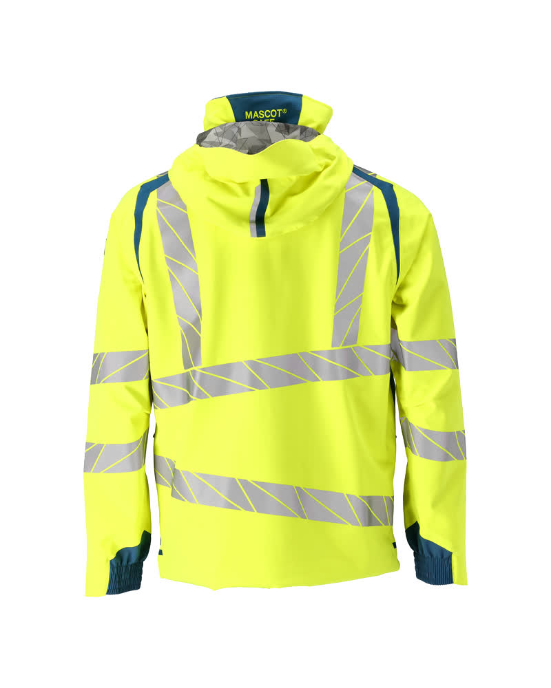 Hard Shell Jacke ACCELERATE SAFE Hi-vis Gelb/Dunkelpetroleum L