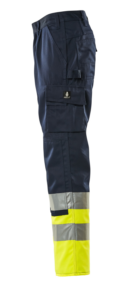 Hose mit Knietaschen SAFE COMPETE Marine/Hi-vis Gelb 82C45
